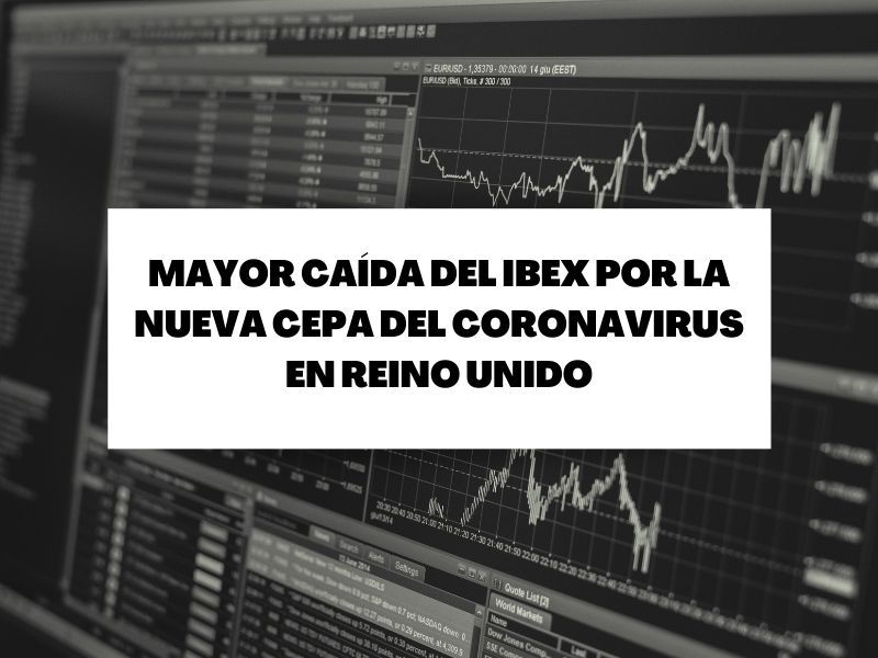 El Ibex sufre la mayor caída en tres meses ante el temor a la nueva cepa en Reino Unido
